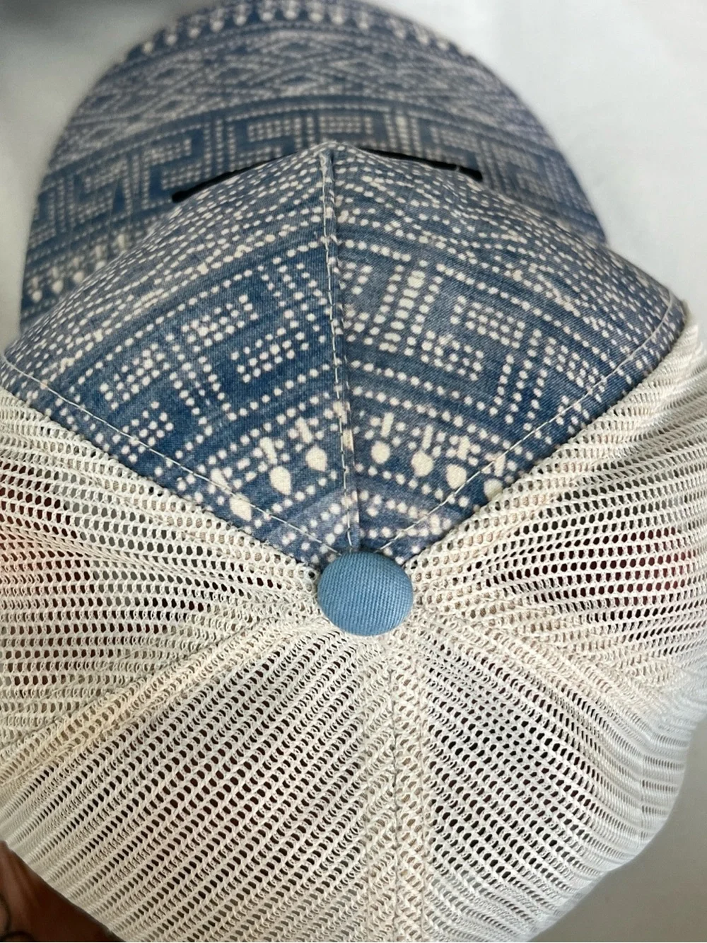 Rip Curl Kids Blue Printed Trucker Hat with White Mesh